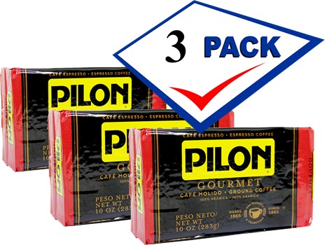 Pilon Gourmet Ground Coffee 10 oz. Pack of 3.
